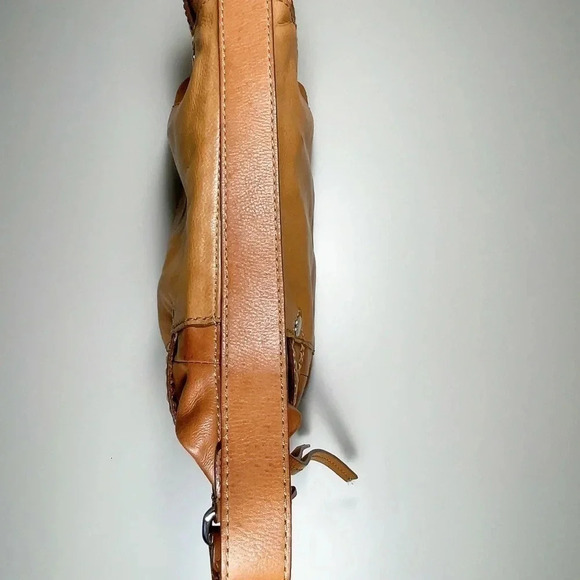 Fossil Leather Brown Key Chain Hobo Shoulder Bag - Picture 12 of 15